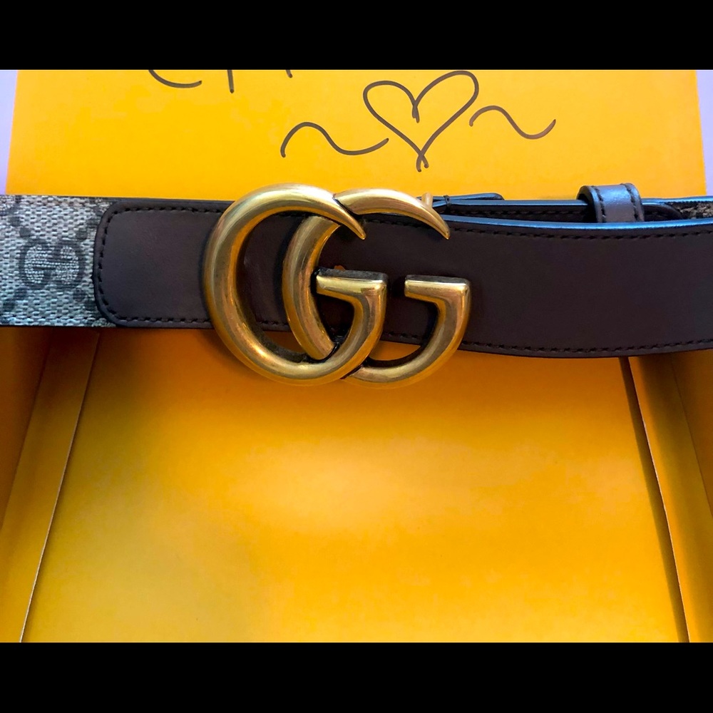 GG belt with Double G buckle.